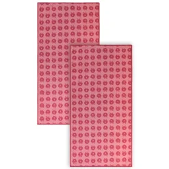 Clearance 2 pak håndklæde 70x140 med æbler - Sea pink Børn Badekåber & Håndklæder