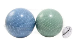 2 Plastikbolde i net (grøn og blå - 15cm) Sansebolde