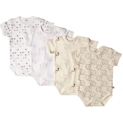 4 Stk K/Æ Bodystockings - Offwhite 200 Multipack|Bodystocking Kortærmet
