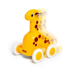 Hot 30229 Træk & Gå Giraf Trælegetøj