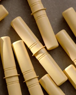 New 8 x Connector pegs Honey Yellow Store Byggesæt|Tumlemøbler