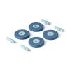 Sale 4 x Foam wheels Deep Blue / Sky Blue Store Byggesæt|Tumlemøbler