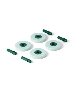 Discount 4 x Foam wheels Ocean Mint / Forest Green Store Byggesæt|Tumlemøbler