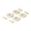 Sale 4 x Foam wheels Sand Grey / Honey Yellow Store Byggesæt|Tumlemøbler