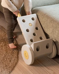 Sale 4 x Foam wheels Sand Grey / Honey Yellow Store Byggesæt|Tumlemøbler