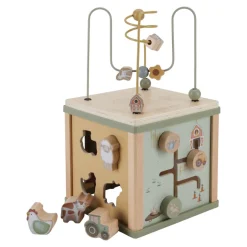 Discount Aktivitetskube - Farm Trælegetøj|Puttekasser