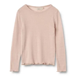 Outlet Alli Uld T-shirt Langærmet - Pale lilac Uldoverdele|Bluser