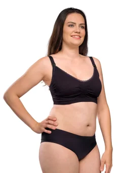 Clearance Amme BH Med Gelé Bøjle og Indlæg - Sort Amme Bh'Er
