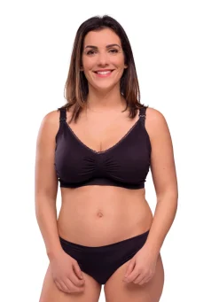 Clearance Amme BH Med Gelé Bøjle og Indlæg - Sort Amme Bh'Er