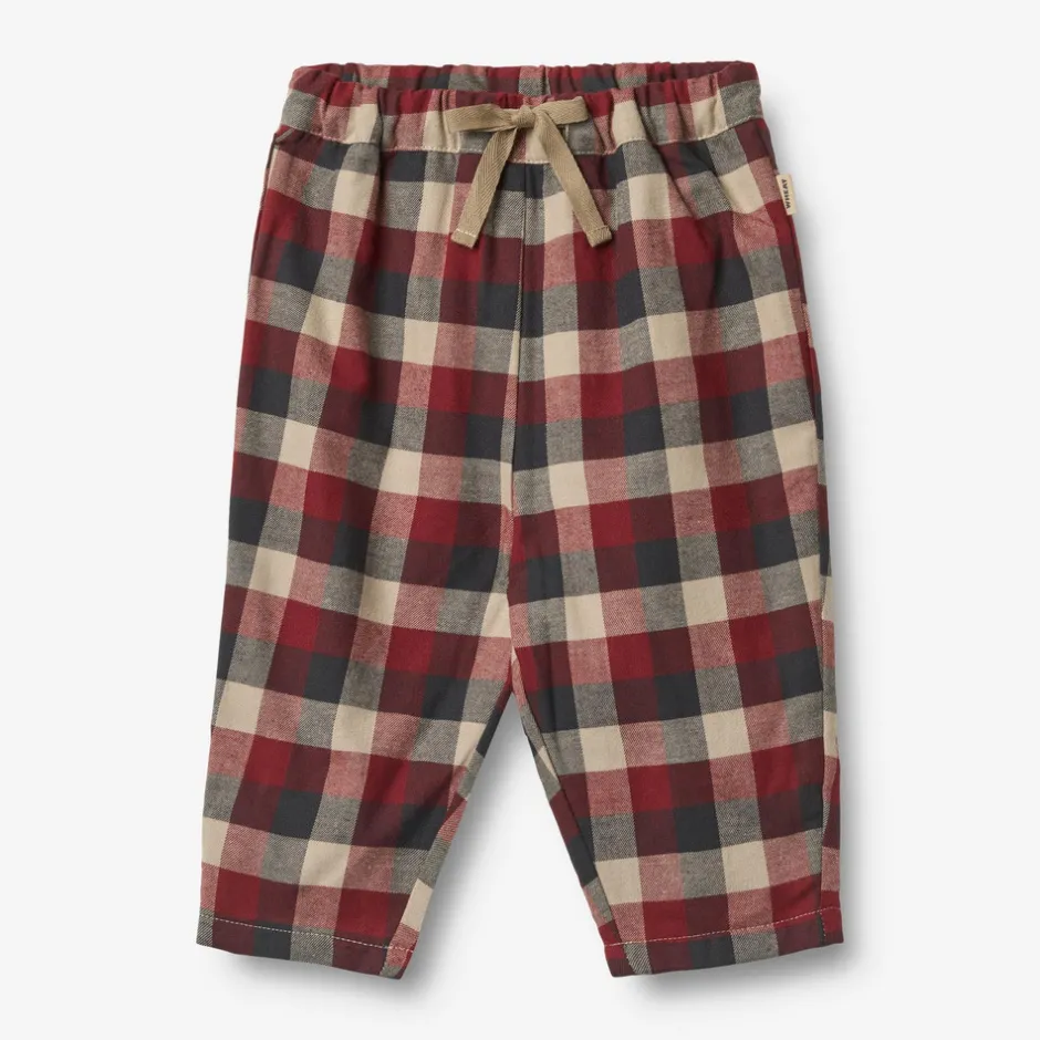 Outlet Arne Foret Bukser - Red Blue Check Bukser