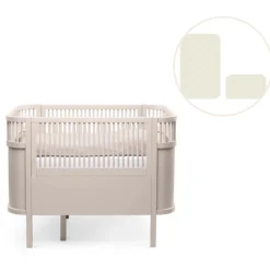 Clearance Baby & Jr. seng - Birchbark rose med madras Børn Tremmesenge