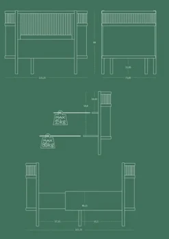 Best Baby & Jr. seng - stone grey - FSC® Børn Tremmesenge