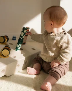 Sale Baby Motoriksæt - Sand Grey / Honey Yellow Store Byggesæt|Tumlemøbler