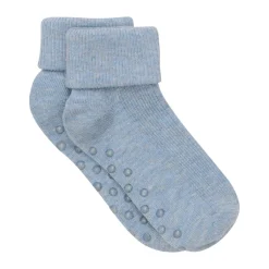 Outlet Baby rib sok m. ABS - Grey Dawn Melange Skridsikre Strømper|Strømper