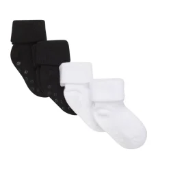 Hot Baby rib strømpe m. ABS (4-pak) - 100 Strømper|Multipack