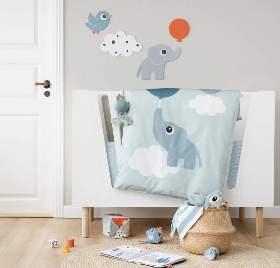 New Baby sengetøj - elphee blå Børn Sengetøj