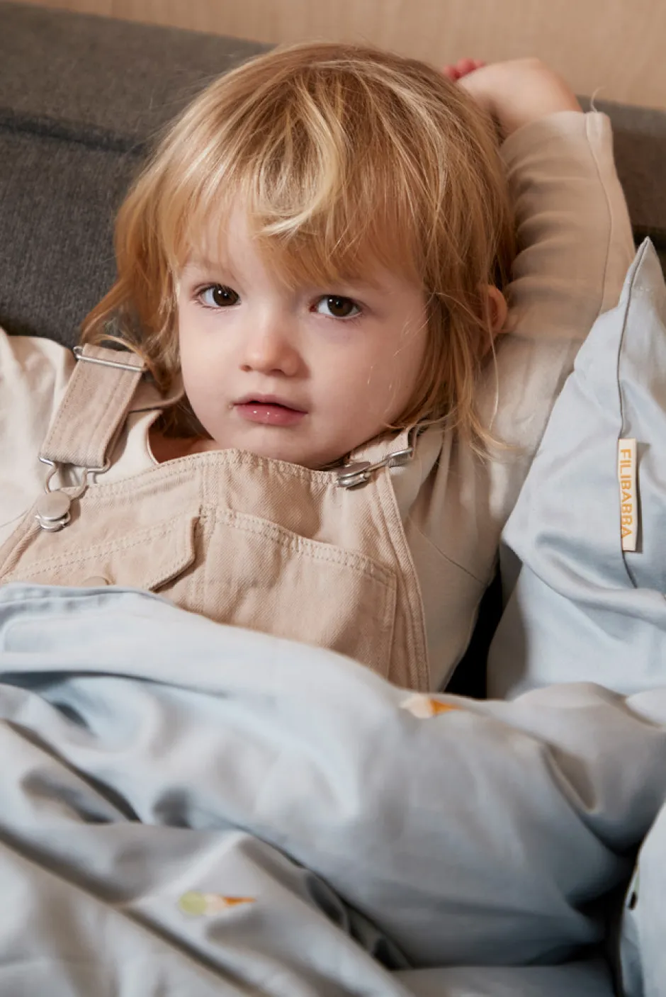 Clearance Baby sengetøj - Pearl Blue Børn Sengetøj