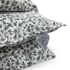 Outlet Baby sengetøj, blue olive, beige/blå 100x70 Børn Sengetøj