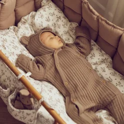 New Baby sengetøj, 70x100 cm - Floral, beige Børn Sengetøj