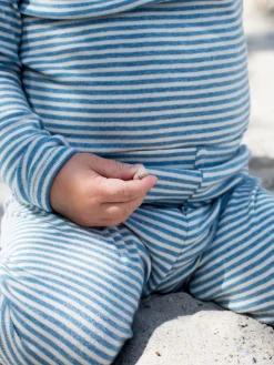 Hot Baby Stribet Body - AZURSTRIPE Bodystocking Langærmet