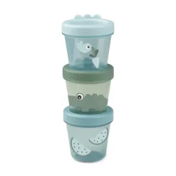 Discount Babymad bøtte 3 stk. Croco - Grøn Madopbevaring