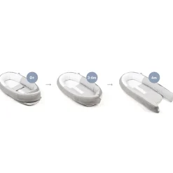 Clearance Babynest - stribet grå Børn Nest