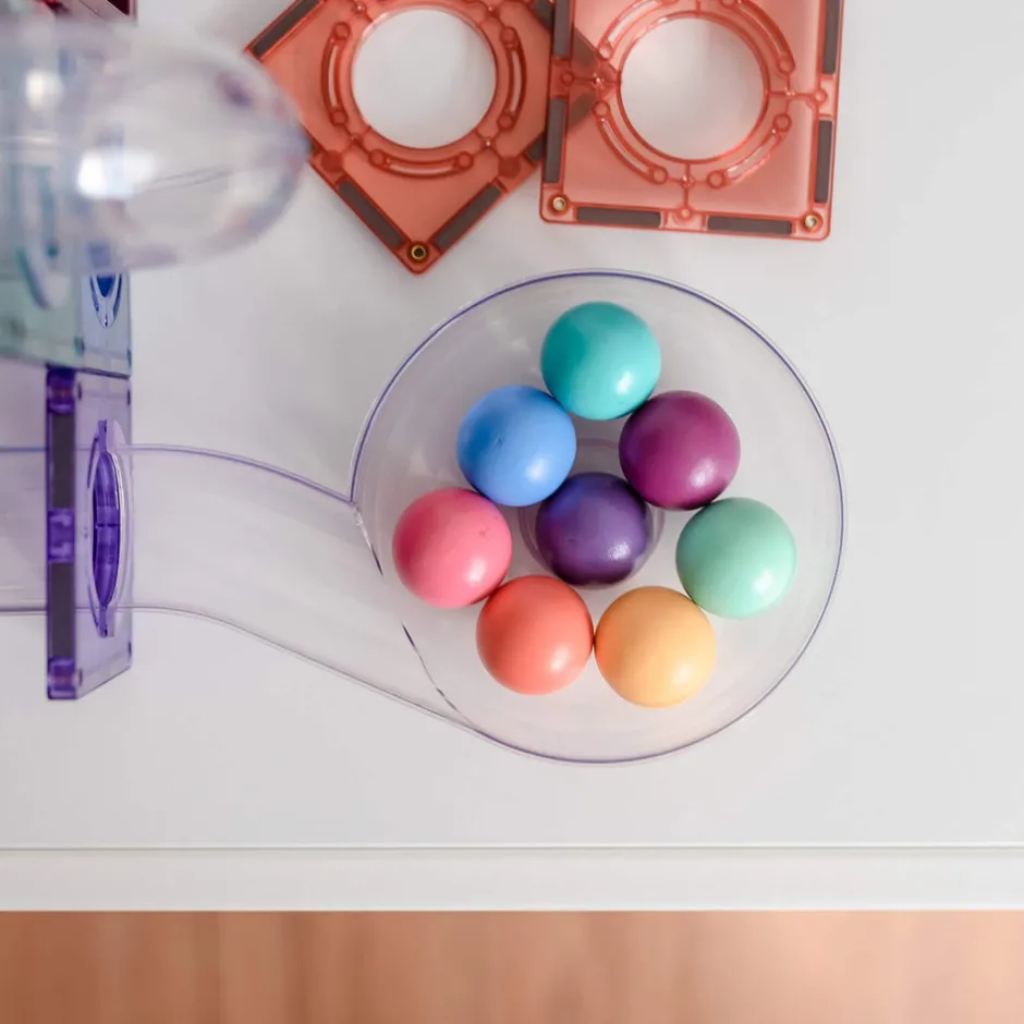 Ball Pack - kugler til kuglebane 16 dele - pastel Magnetlegesæt