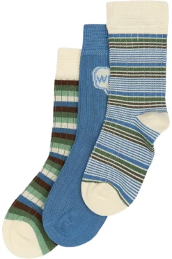Clearance Bamboo strømper 3 pak - BLUE MIX Strømper|Multipack