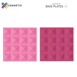 Online Base Plate-magnetplader 2 stk.-pastel pink & berry Magnetlegesæt