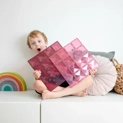 Online Base Plate-magnetplader 2 stk.-pastel pink & berry Magnetlegesæt