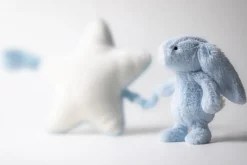 Bashful kanin, lyseblå spilledåse Børn Uroer|Musikuroer