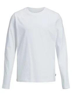 New Basis tee langærmet o-neck - WHITE Bluser