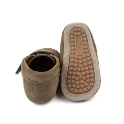 New Begynder velcro season - Kakhi suede Hjemmesko