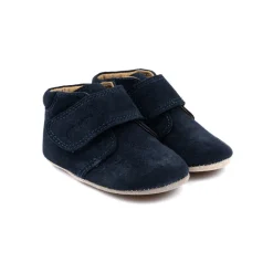 Outlet Begynder velcro season - Navy suede Hjemmesko