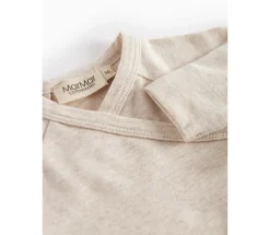 New Belita Slå-om-body - Light beige melange Bodystocking M. Skrålukning