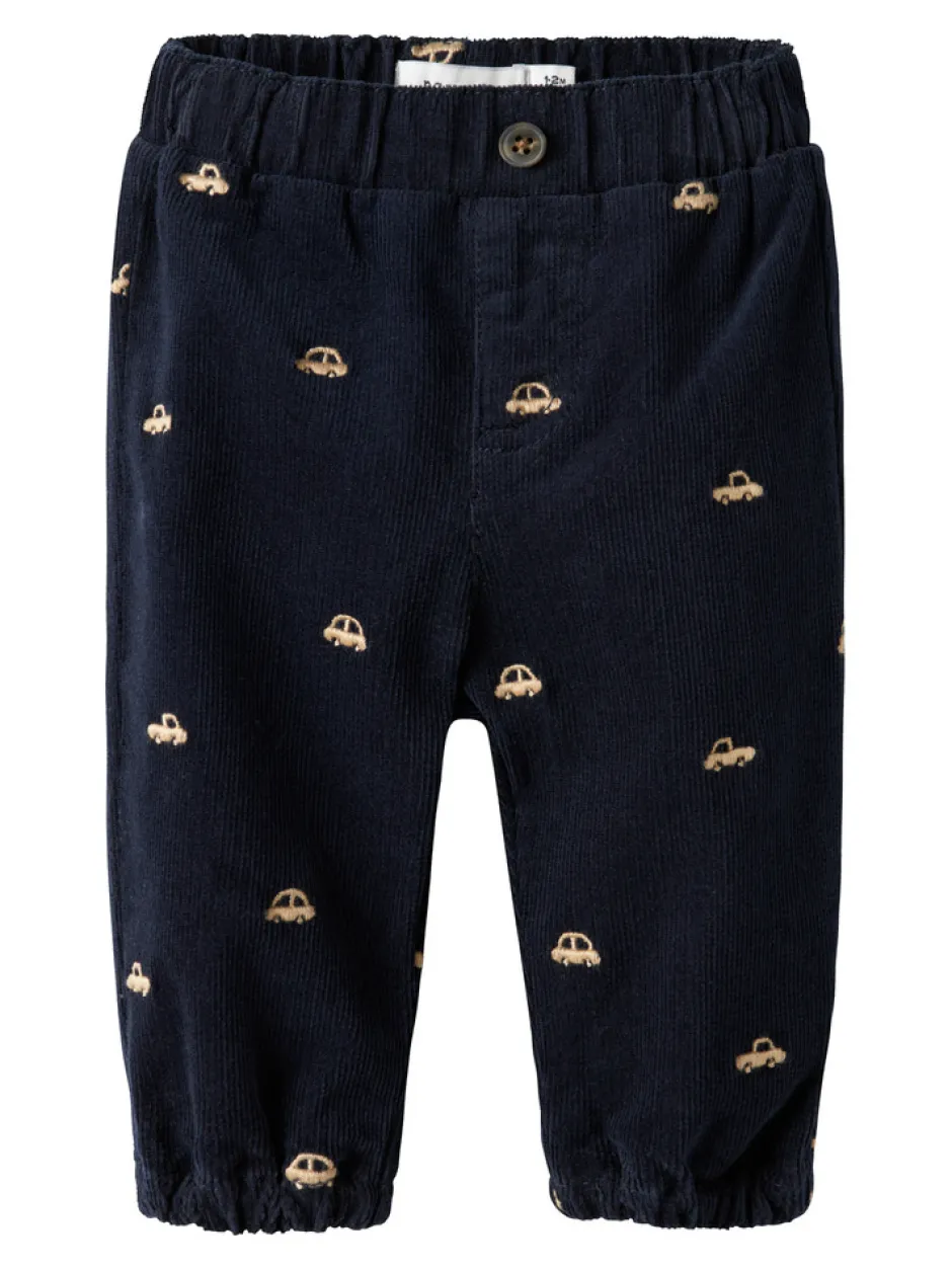 Sale Ben Baggy R Cord Emb Bukser - Navy Blazer Bukser