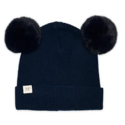 Bergen hat - pompons - 498 Elefanthuer & Huer