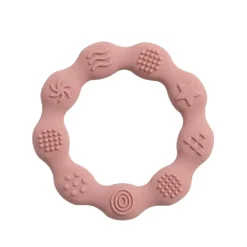 Discount Bidering i silicone med taktile overflader,lyserød Bideringe & Rangler