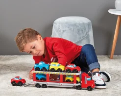 Best Biltransport m/køretøjer 7stk Legetøjsbiler