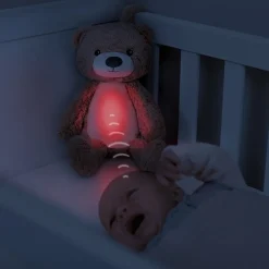 Outlet Bjørnen Brody, søvntræner - taupe Børn White Noise Og Højtalere|Lamper