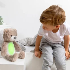 Outlet Bjørnen Brody, søvntræner - taupe Børn White Noise Og Højtalere|Lamper