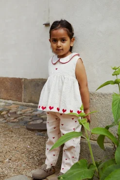 Best Bæk og bølge bluse m. hjerter - DUSTY ROSE Bluser