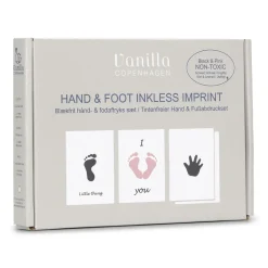 New Blækfri hånd og fodaftryk- 2-pak - Lyserød/Sort Hånd- & Fodaftryk