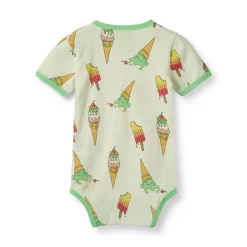 Online Body kortærmet - Marsmallow Bodystocking Kortærmet