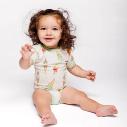 Online Body kortærmet - Marsmallow Bodystocking Kortærmet