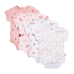 Body Kortærmet Med Print 4-Pak - 501 Multipack|Bodystocking Kortærmet