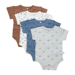 Clearance Body Kortærmet Med Print 4-Pak - 741 Multipack|Bodystocking Kortærmet
