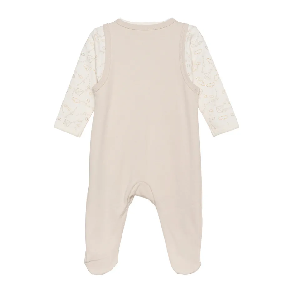 New Body langærmet m.romper - Oatmeal Bodysæt|Heldragter M. Fod