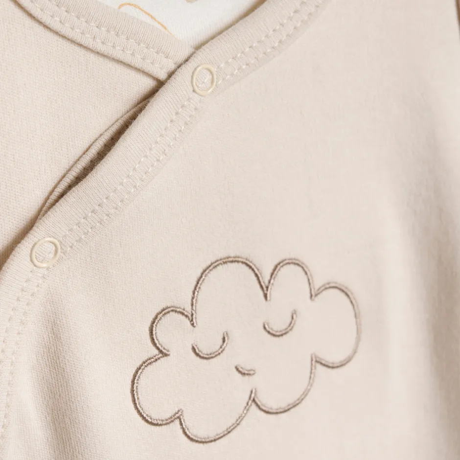 New Body langærmet m.romper - Oatmeal Bodysæt|Heldragter M. Fod