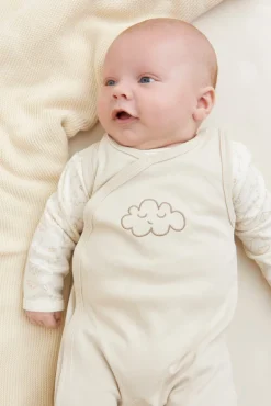 New Body langærmet m.romper - Oatmeal Bodysæt|Heldragter M. Fod